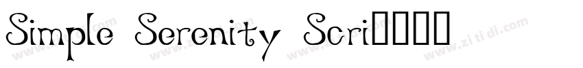 Simple Serenity Scri字体转换